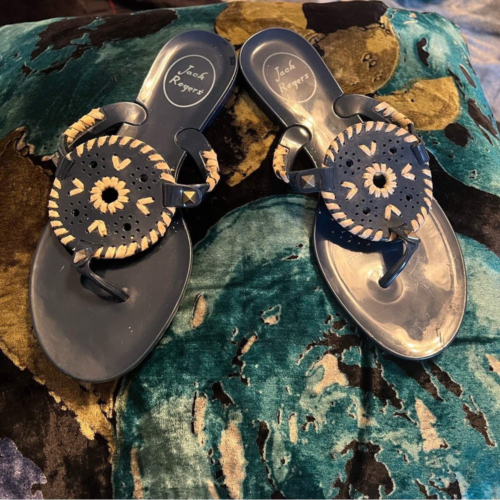 🏖️JACK ROGERS~ Navy Georgica Jelly
Sandals Flip Flops SIZE 6 - Picture 8 of 8